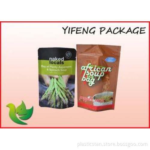 Zipper Lock Plastic Stand Up Pouches Customized Food Pouch